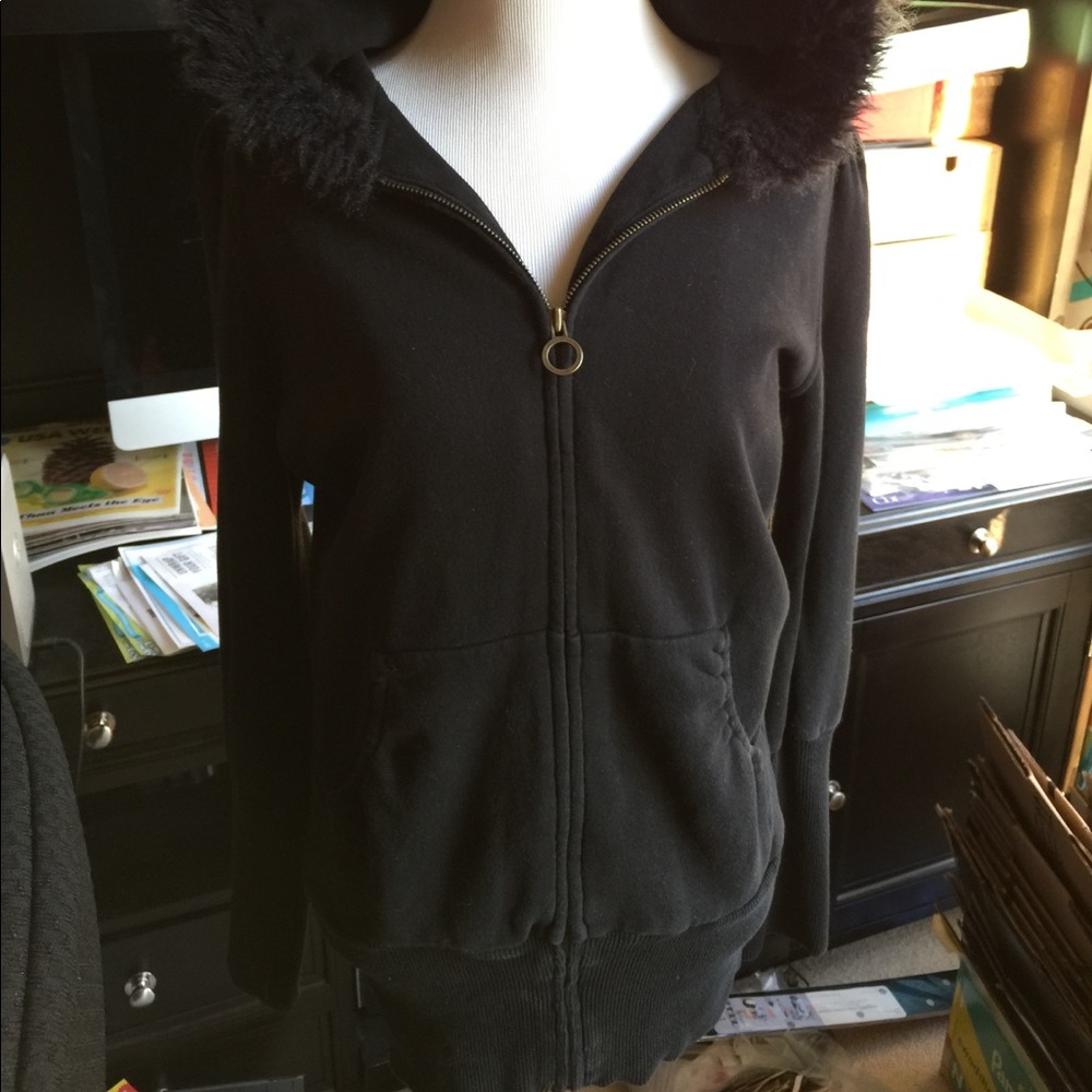 Forever 21 Fur Hoodie Jacket